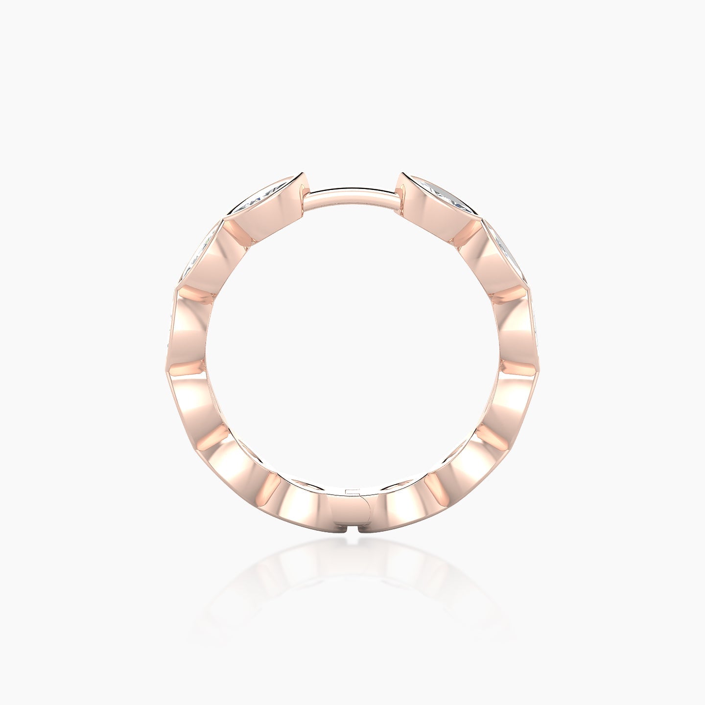 Alexandra | 18k Rose Gold 11 mm Diamond Hoop Piercing