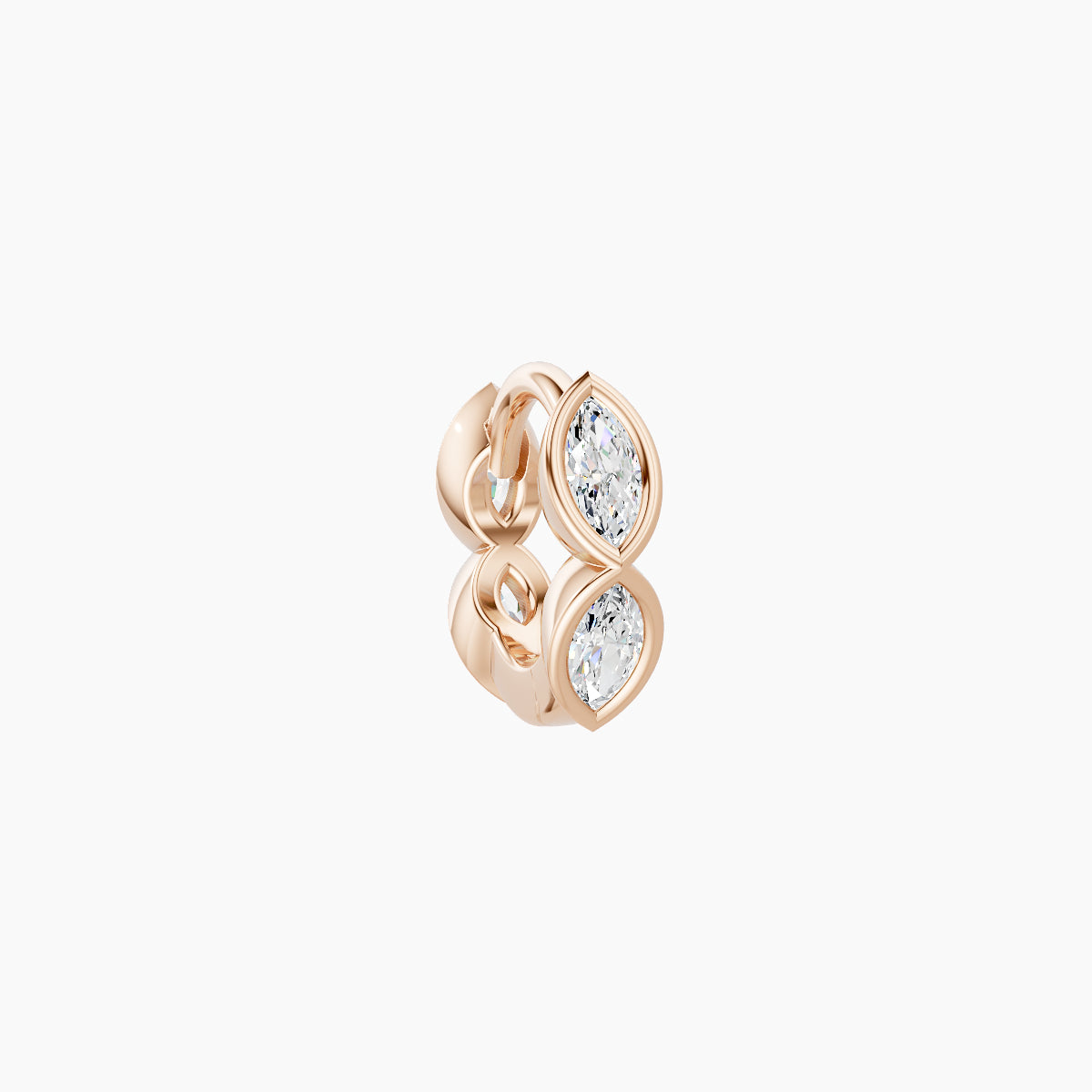 Alexandra | 18k Rose Gold 5 mm Diamond Hoop Piercing