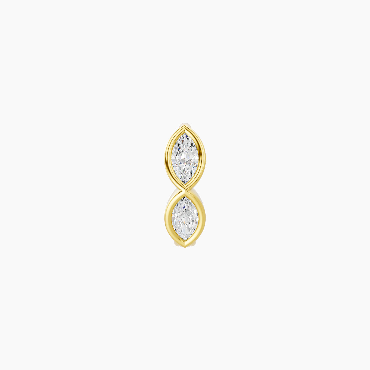 Alexandra | 18k Yellow Gold 5 mm Diamond Hoop Piercing