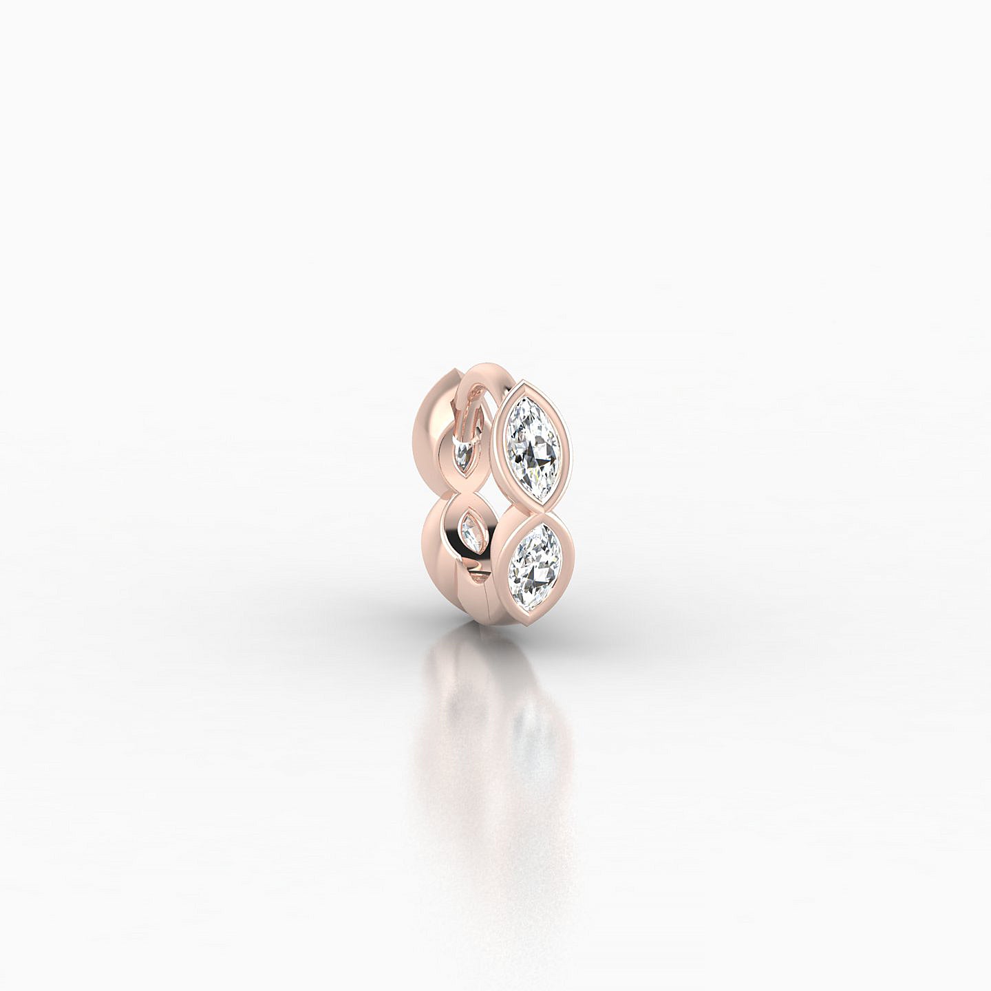 Alexandra | 18k Rose Gold 5 mm Diamond Hoop Piercing