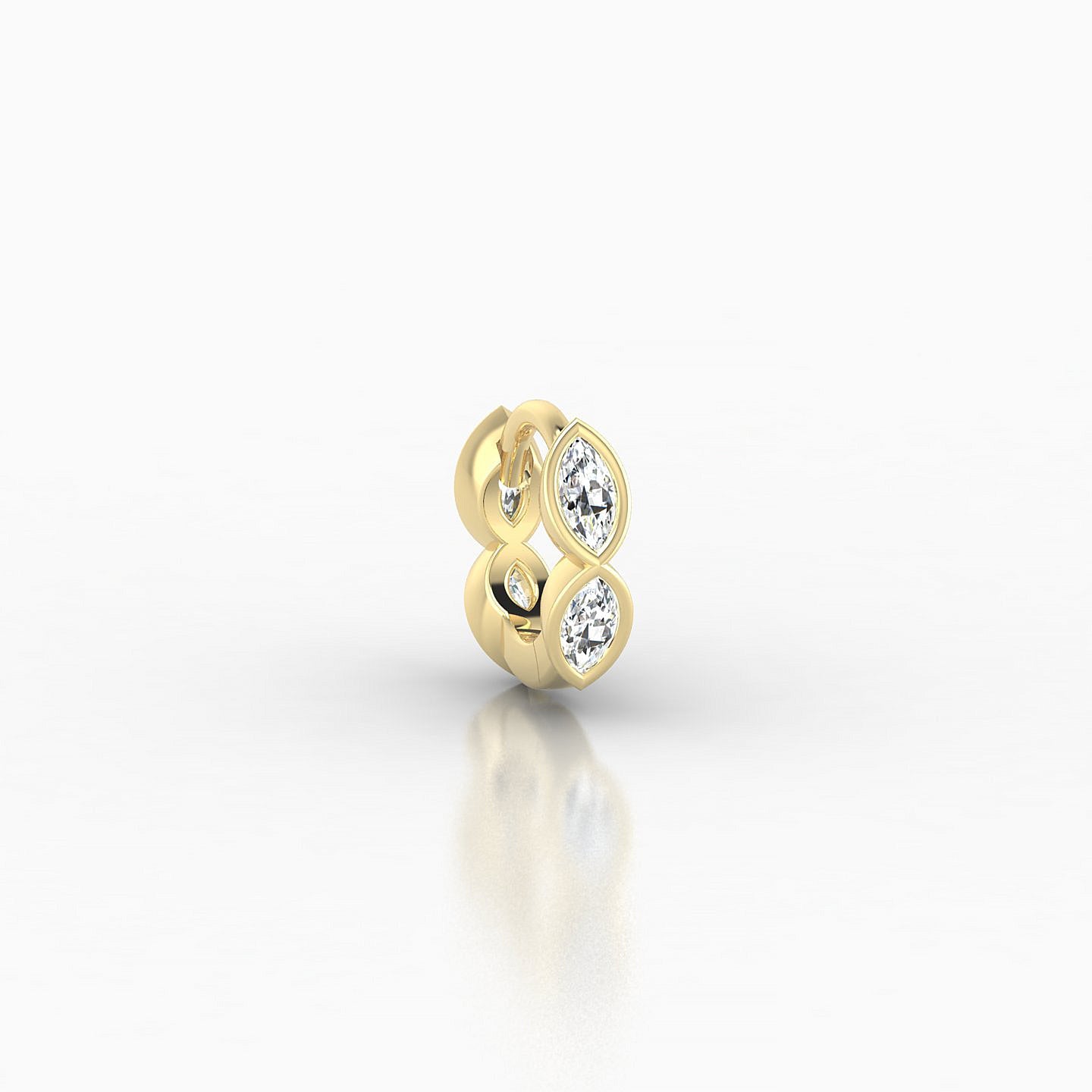 Alexandra | 18k Yellow Gold 5 mm Diamond Hoop Piercing