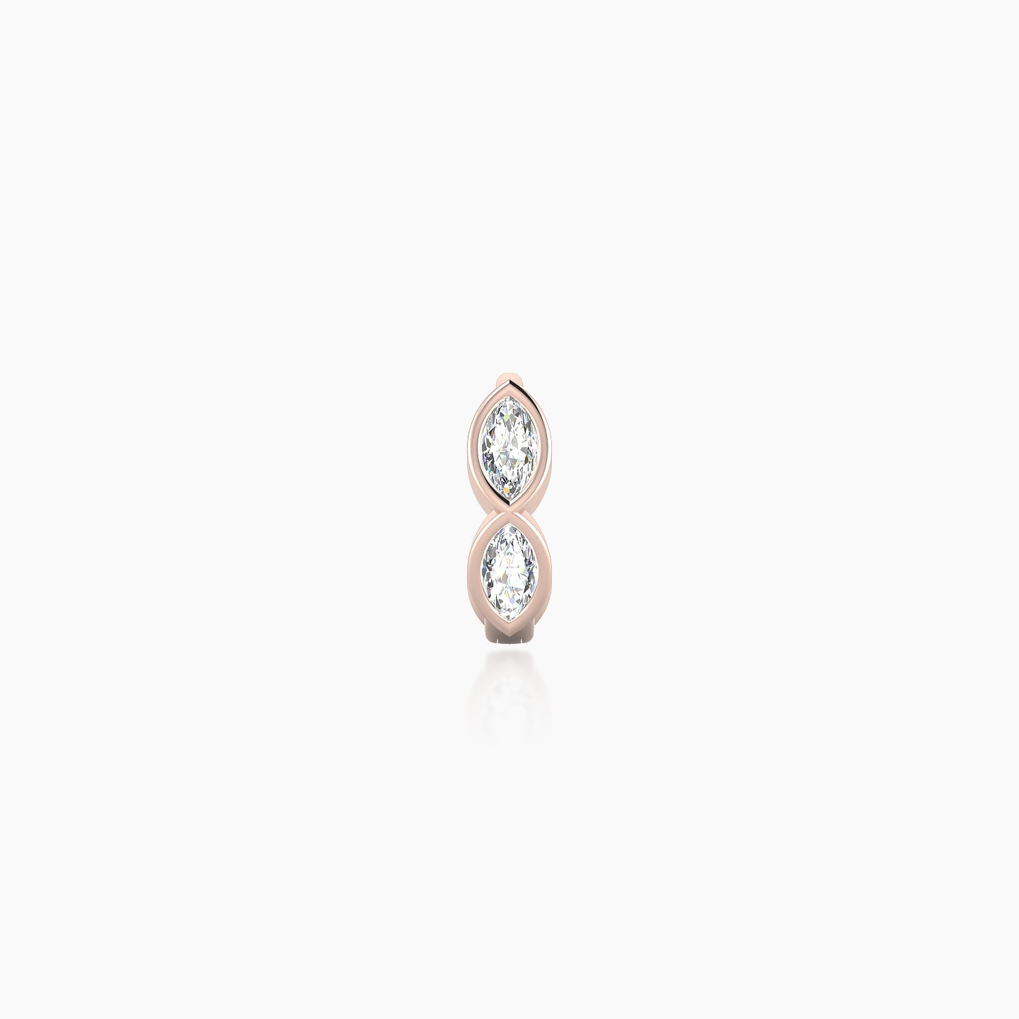 Alexandra | 18k Rose Gold 5 mm Diamond Hoop Piercing