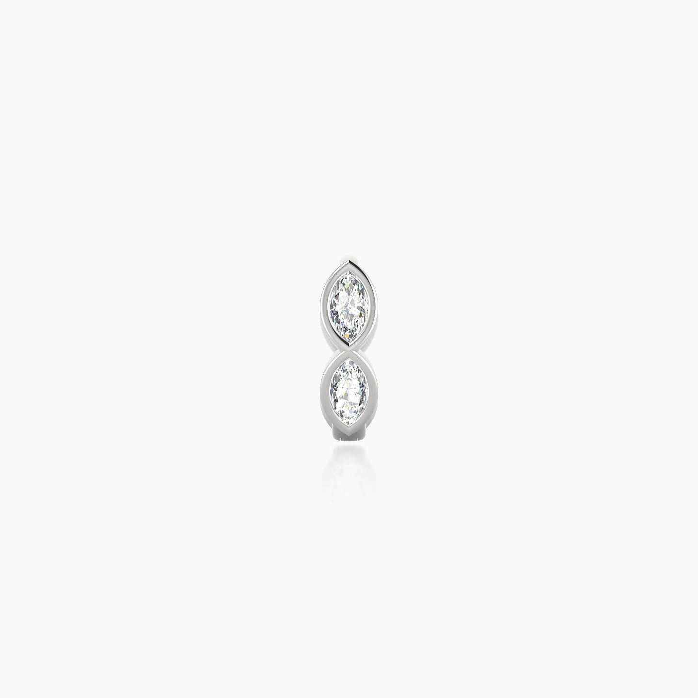 Alexandra | 18k White Gold 5 mm Diamond Hoop Piercing