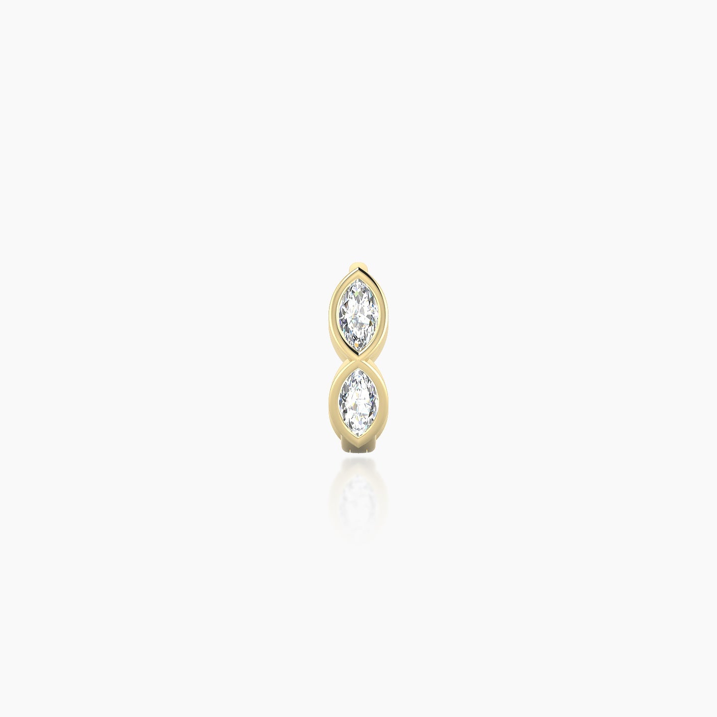 Alexandra | 18k Yellow Gold 5 mm Diamond Hoop Piercing