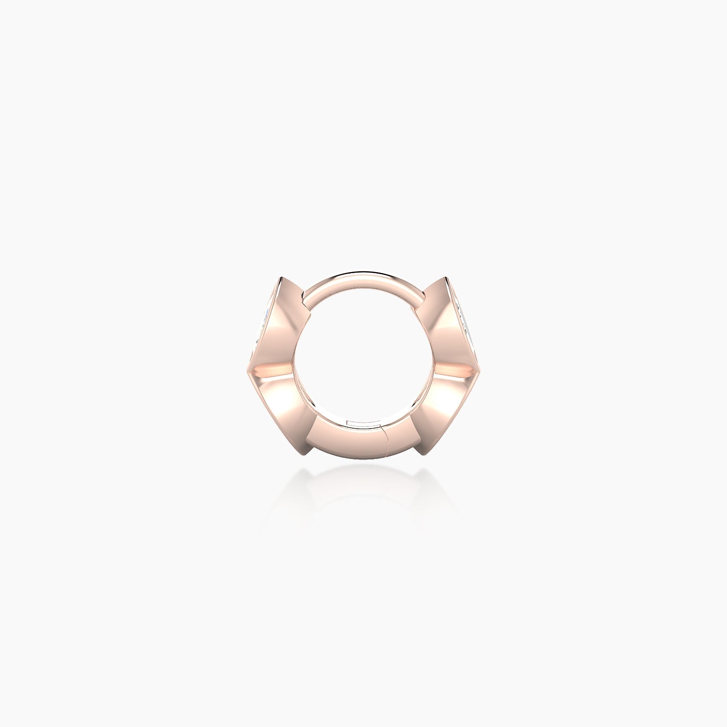 Alexandra | 18k Rose Gold 5 mm Diamond Hoop Piercing