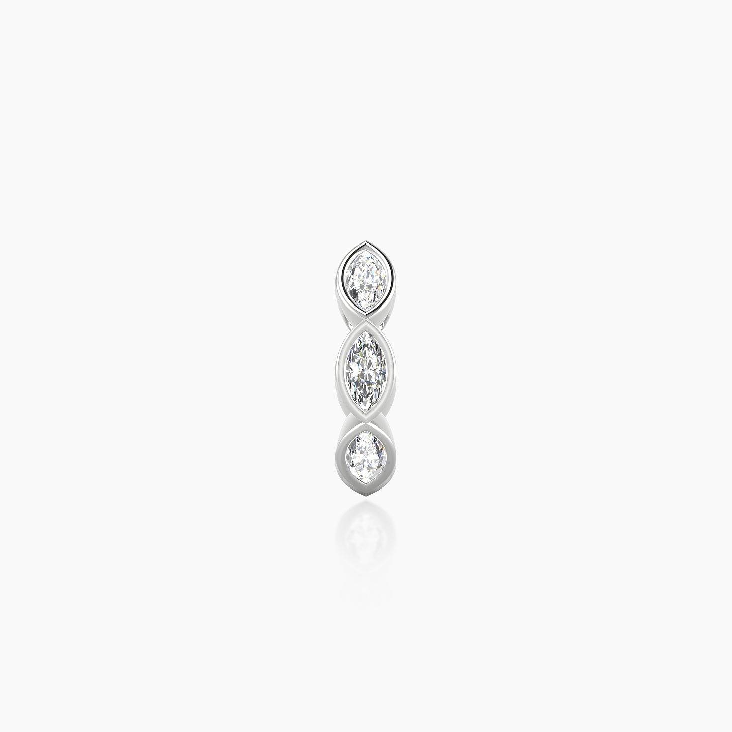 Alexandra | 18k White Gold 6.5 mm Diamond Hoop Piercing