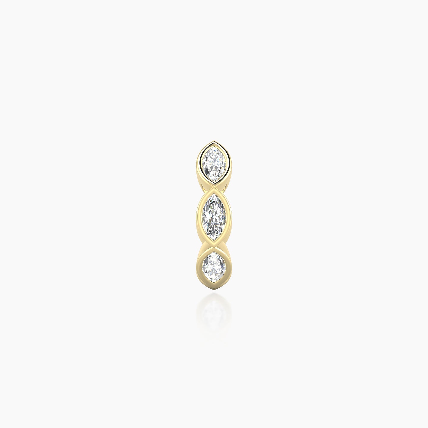 Alexandra | 18k Yellow Gold 6.5 mm Diamond Hoop Piercing