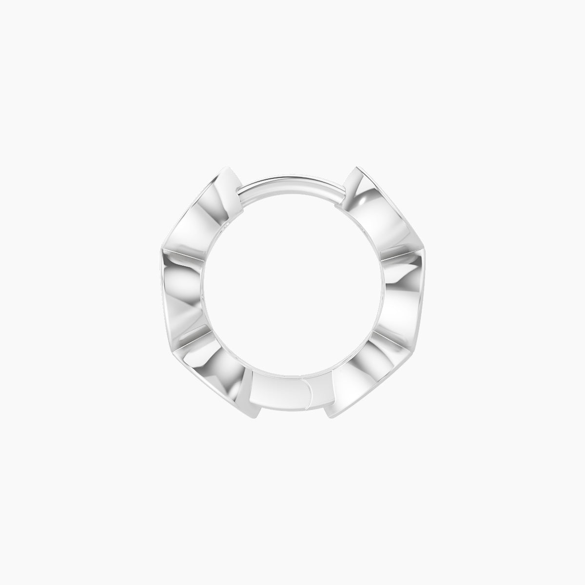 Alexandra | 18k White Gold 6.5 mm Diamond Nose Ring Piercing