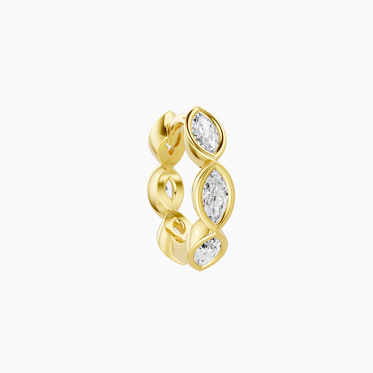 Alexandra | 18k Yellow Gold 6.5 mm Diamond Nose Ring Piercing
