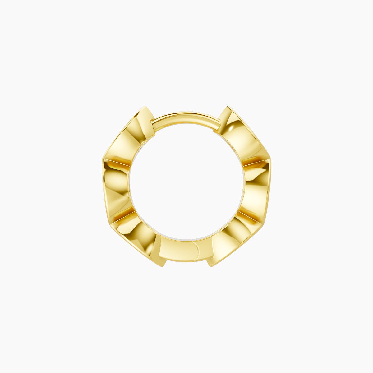 Alexandra | 18k Yellow Gold 6.5 mm Diamond Nose Ring Piercing
