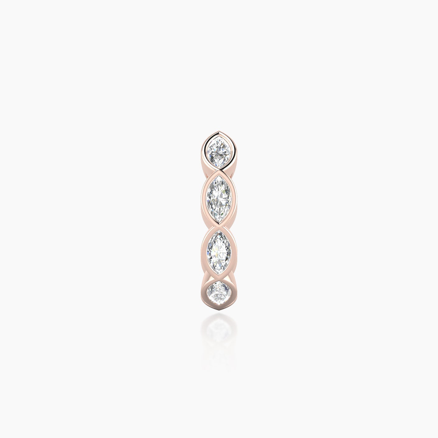 Alexandra | 18k Rose Gold 8 mm Diamond Hoop Piercing