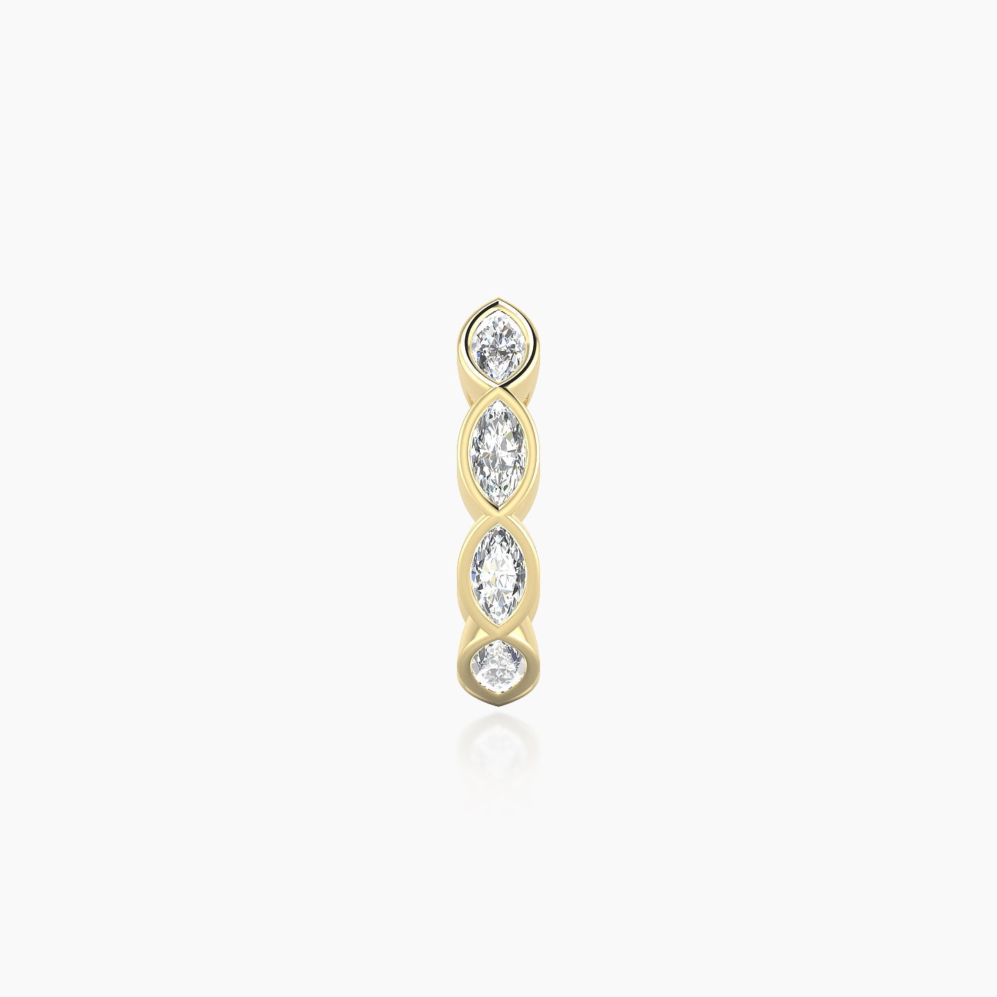 Alexandra | 18k Yellow Gold 8 mm Diamond Hoop Piercing