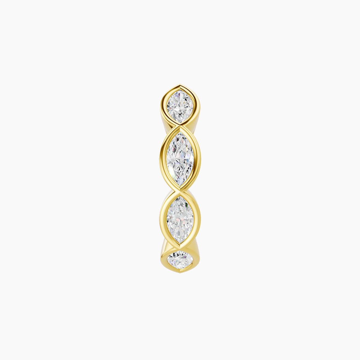 Alexandra | 18k Yellow Gold 8 mm Diamond Nose Ring Piercing