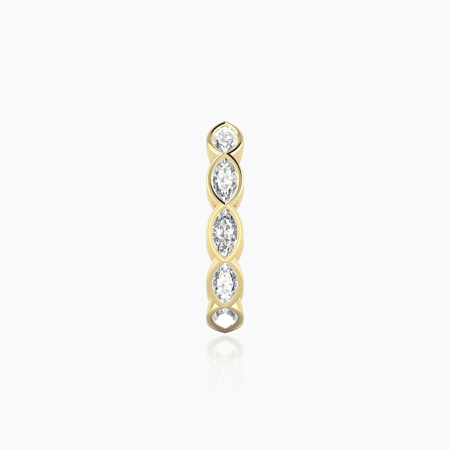 Alexandra | 18k Yellow Gold 9.5 mm Diamond Hoop Piercing