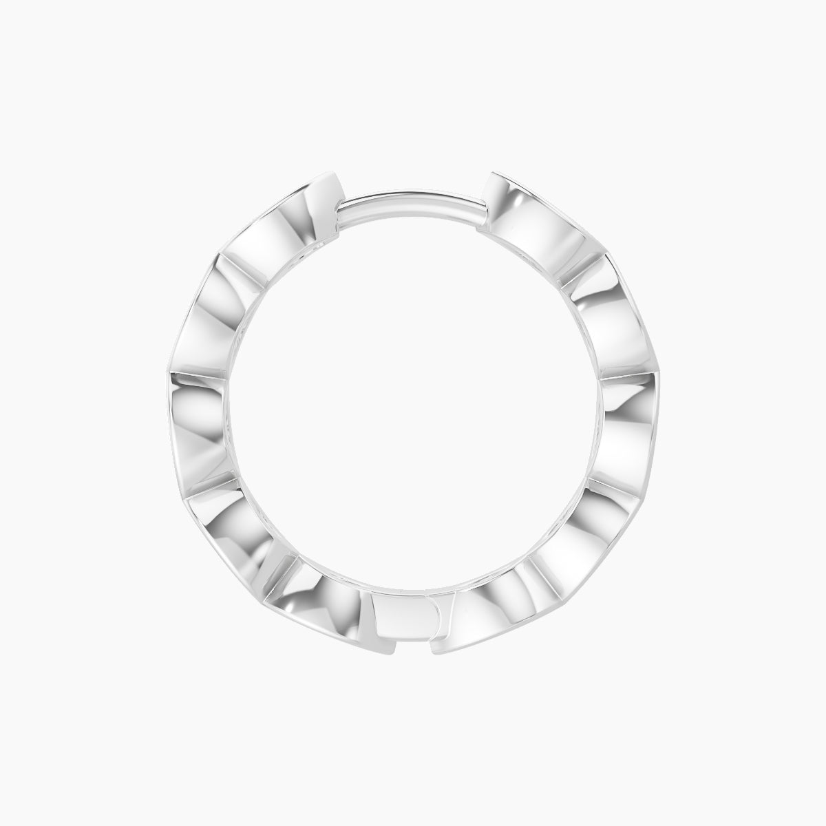Alexandra | 18k White Gold 9.5 mm Diamond Nose Ring Piercing