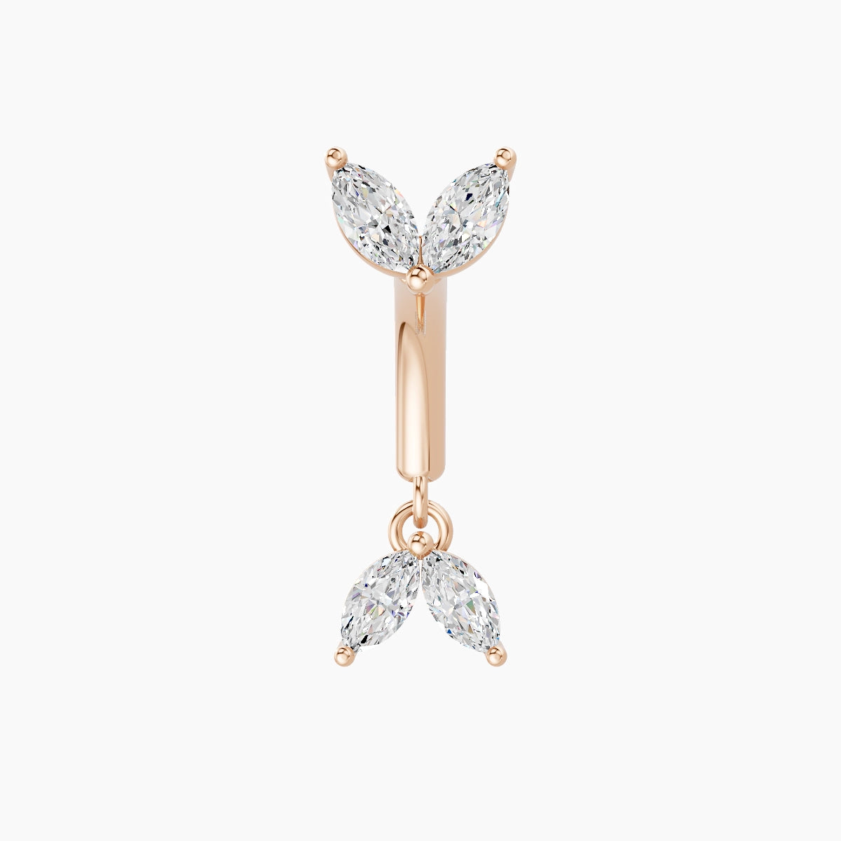 Aloa | 18k Rose Gold 6 mm Diamond Rook Piercing