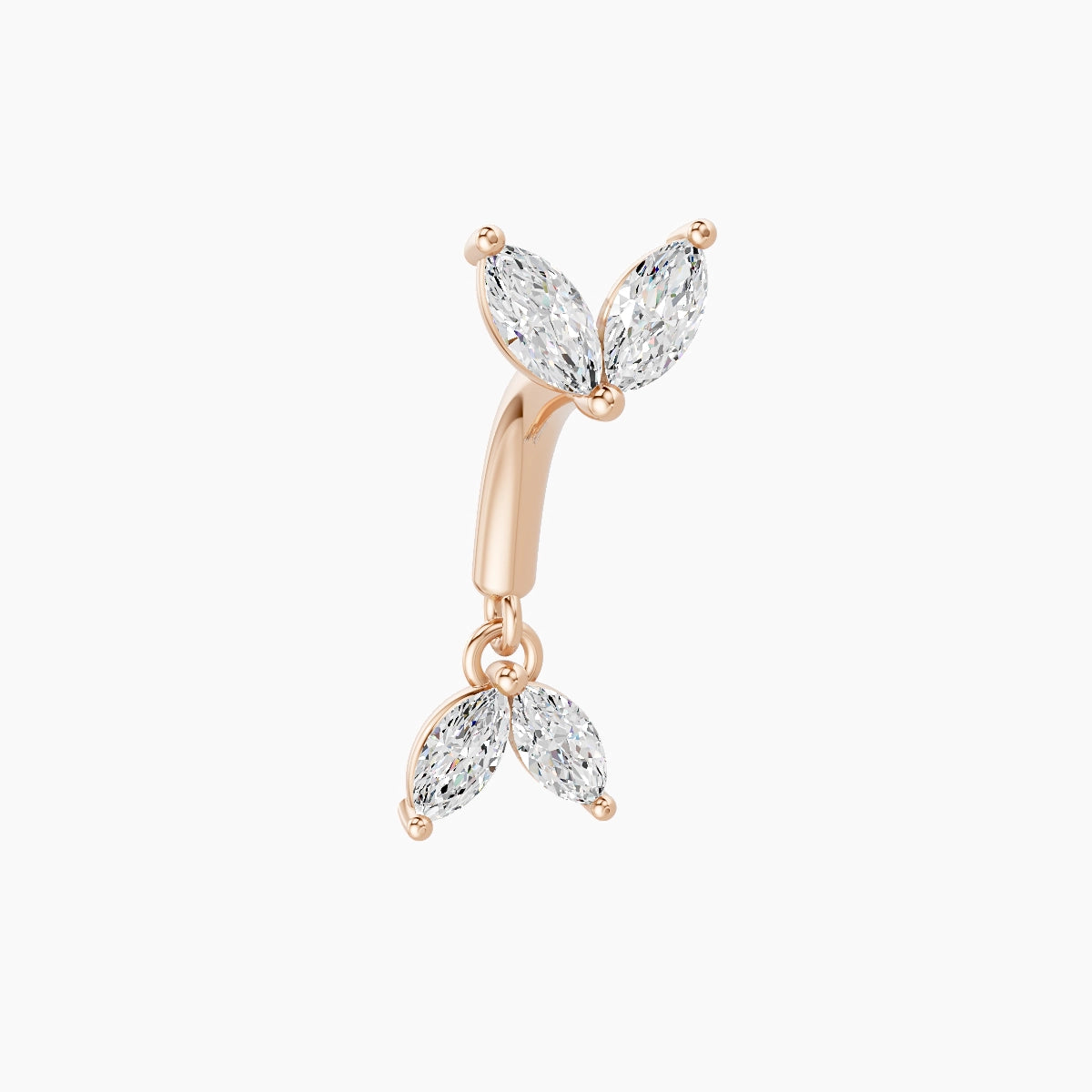 Aloa | 18k Rose Gold 6 mm Diamond Rook Piercing