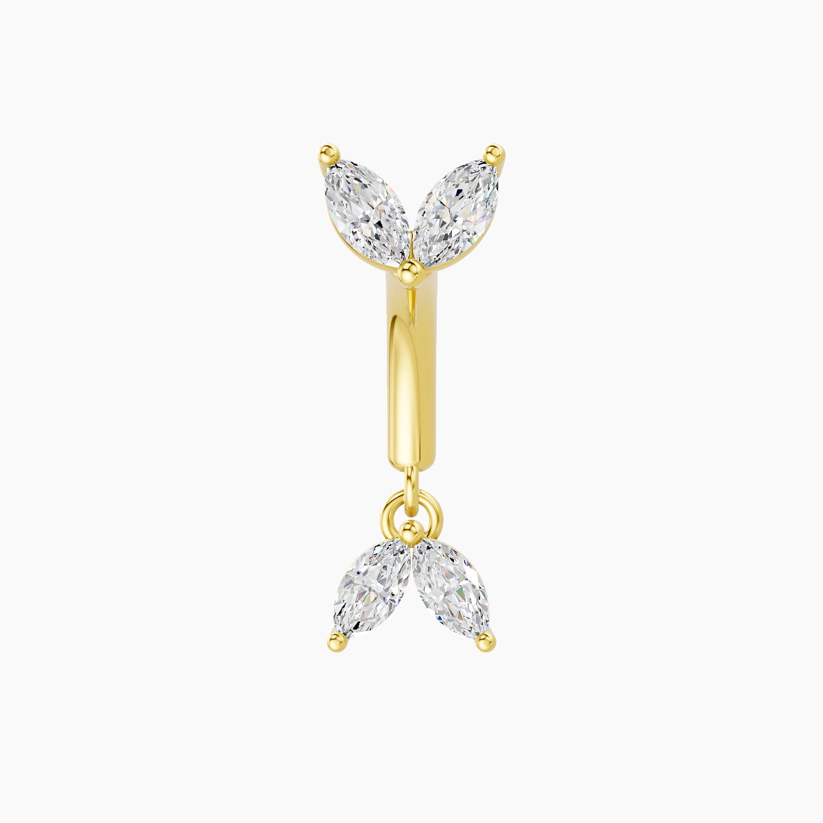 Aloa | 18k Yellow Gold 6 mm Diamond Rook Piercing