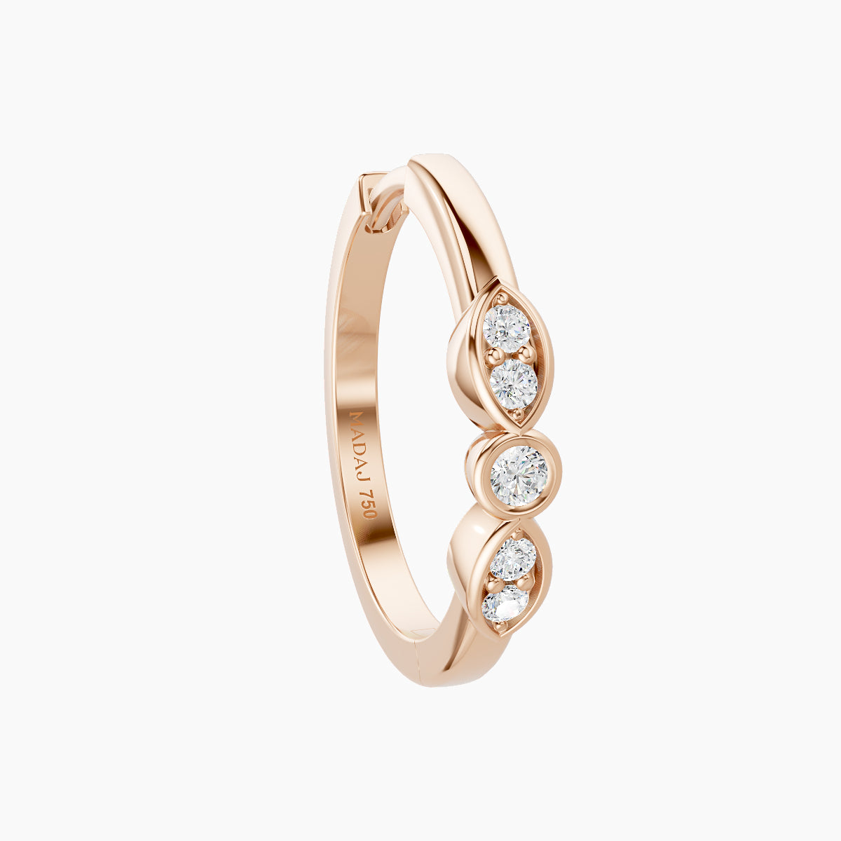 Anahita | 18k Rose Gold 11 mm Diamond Hoop Piercing
