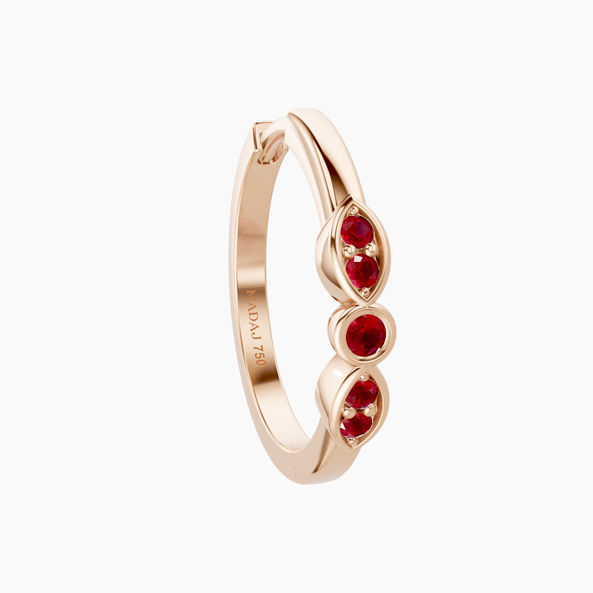 Anahita | 18k Rose Gold 11 mm Ruby Hoop Piercing