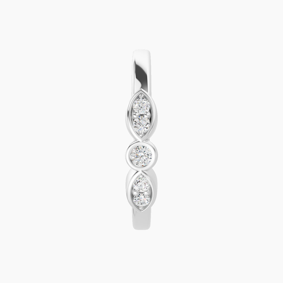 Anahita | 18k White Gold 11 mm Diamond Hoop Piercing