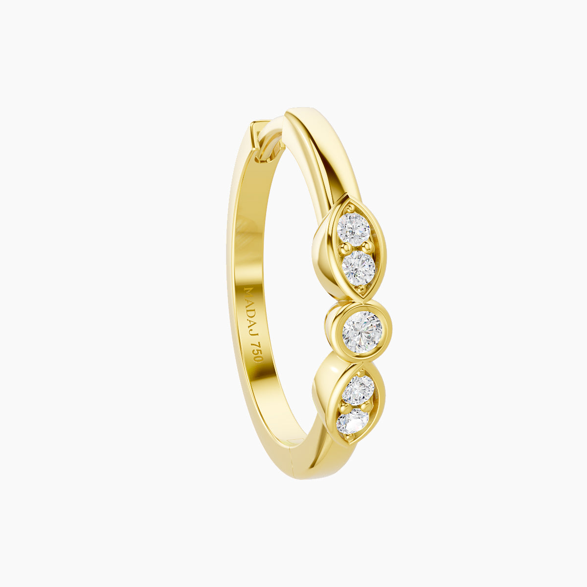 Anahita | 18k Yellow Gold 11 mm Diamond Hoop Piercing