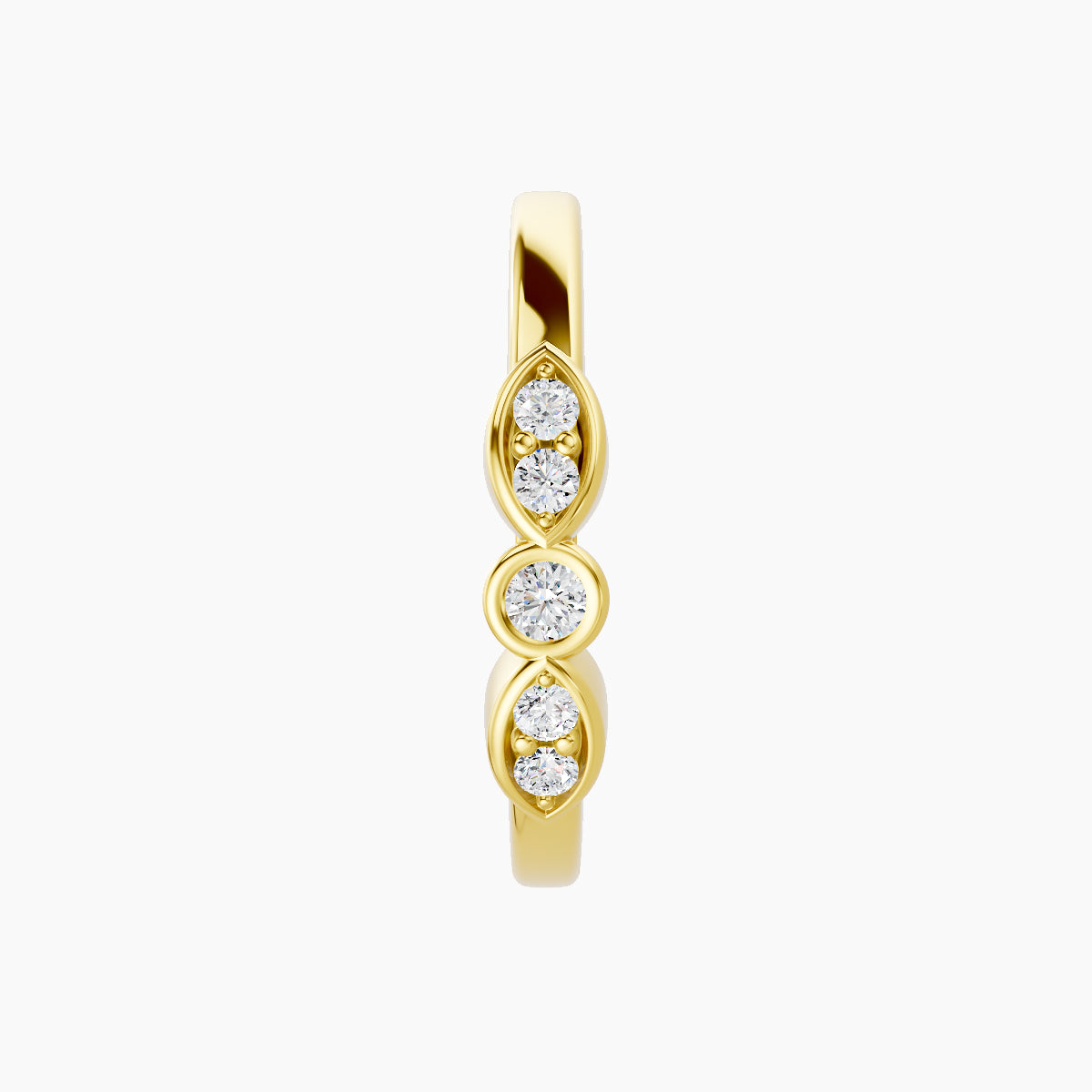 Anahita | 18k Yellow Gold 11 mm Diamond Hoop Piercing