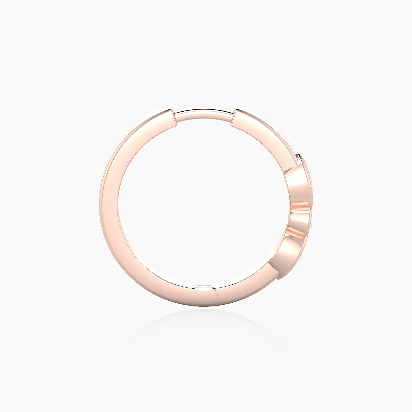 Anahita | 18k Rose Gold 11 mm Diamond Hoop Piercing