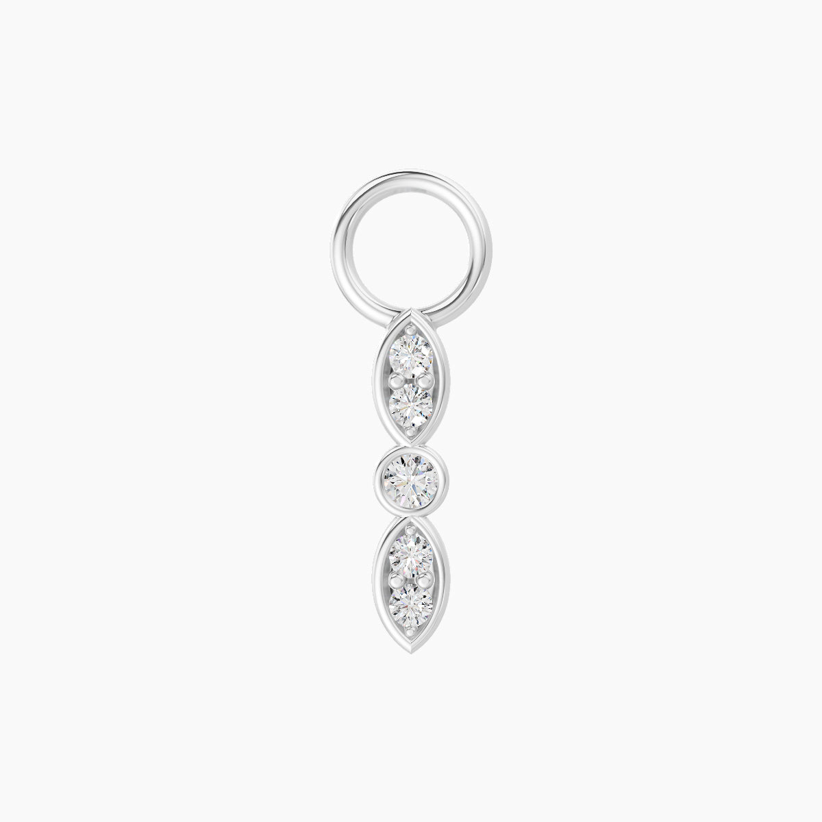 Anahita | 18k White Gold 9 mm Diamond Charm