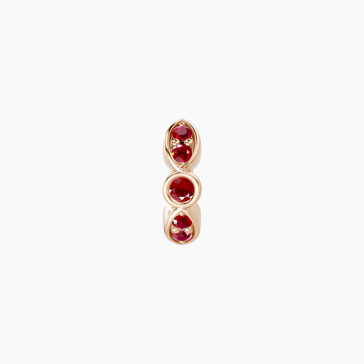 Anahita | 18k Rose Gold 5 mm Ruby Hoop Piercing
