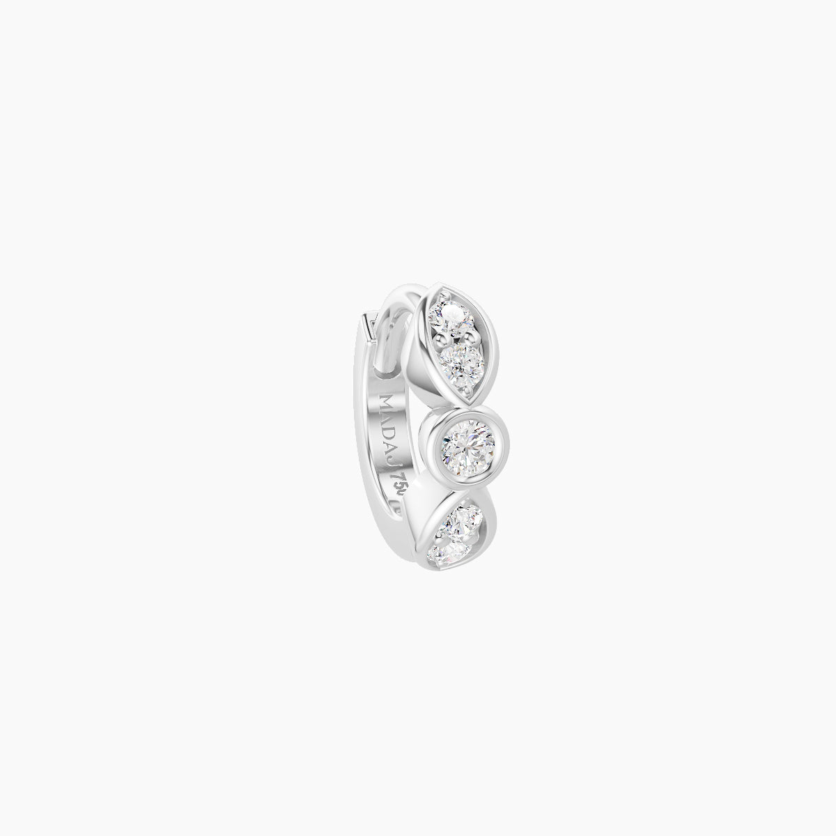 Anahita | 18k White Gold 5 mm Diamond Hoop Piercing