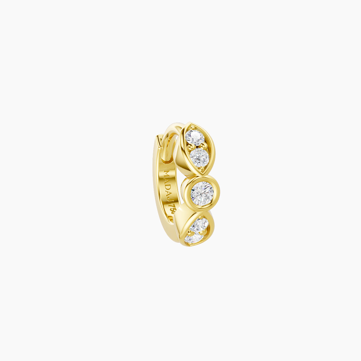Anahita | 18k Yellow Gold 5 mm Diamond Hoop Piercing