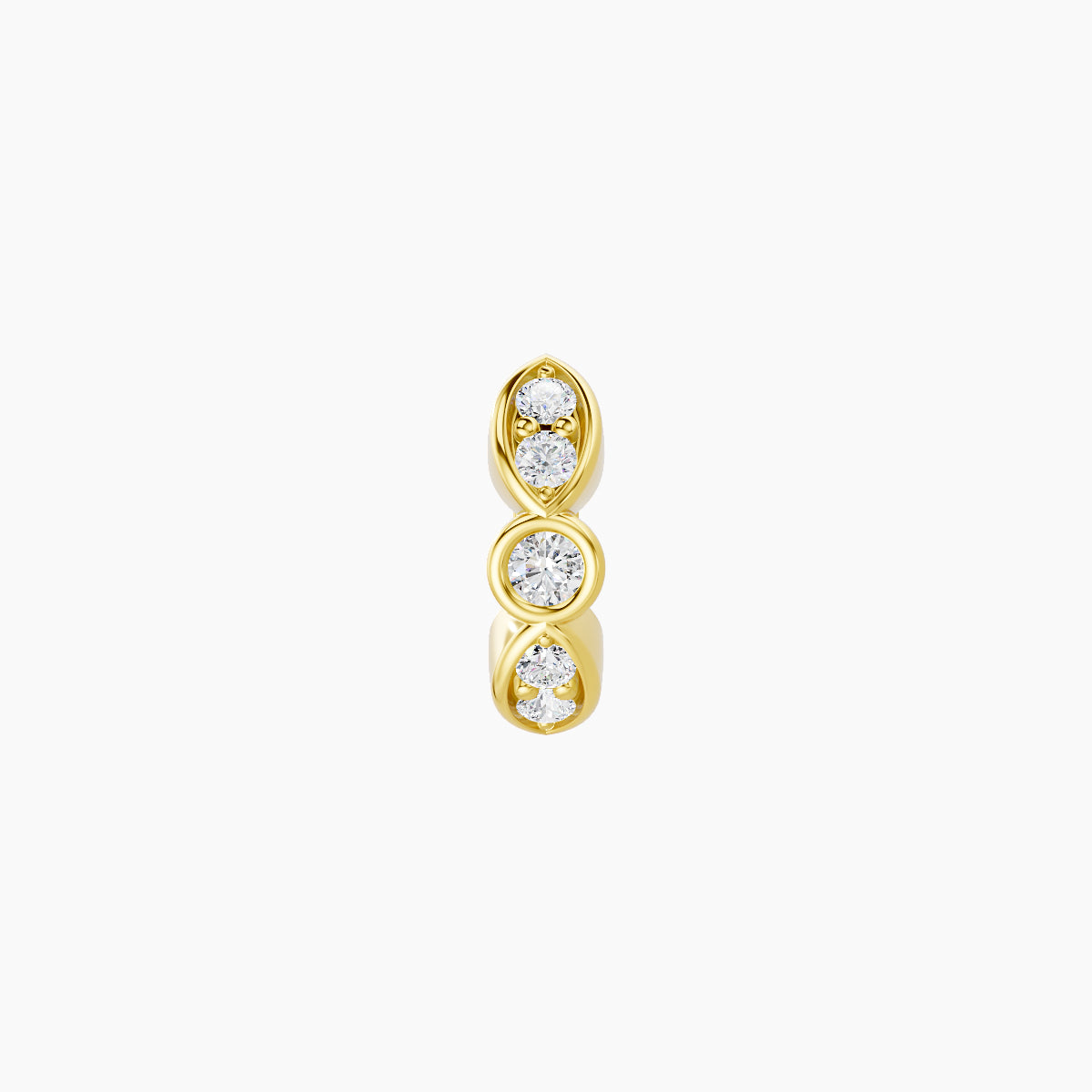Anahita | 18k Yellow Gold 5 mm Diamond Hoop Piercing