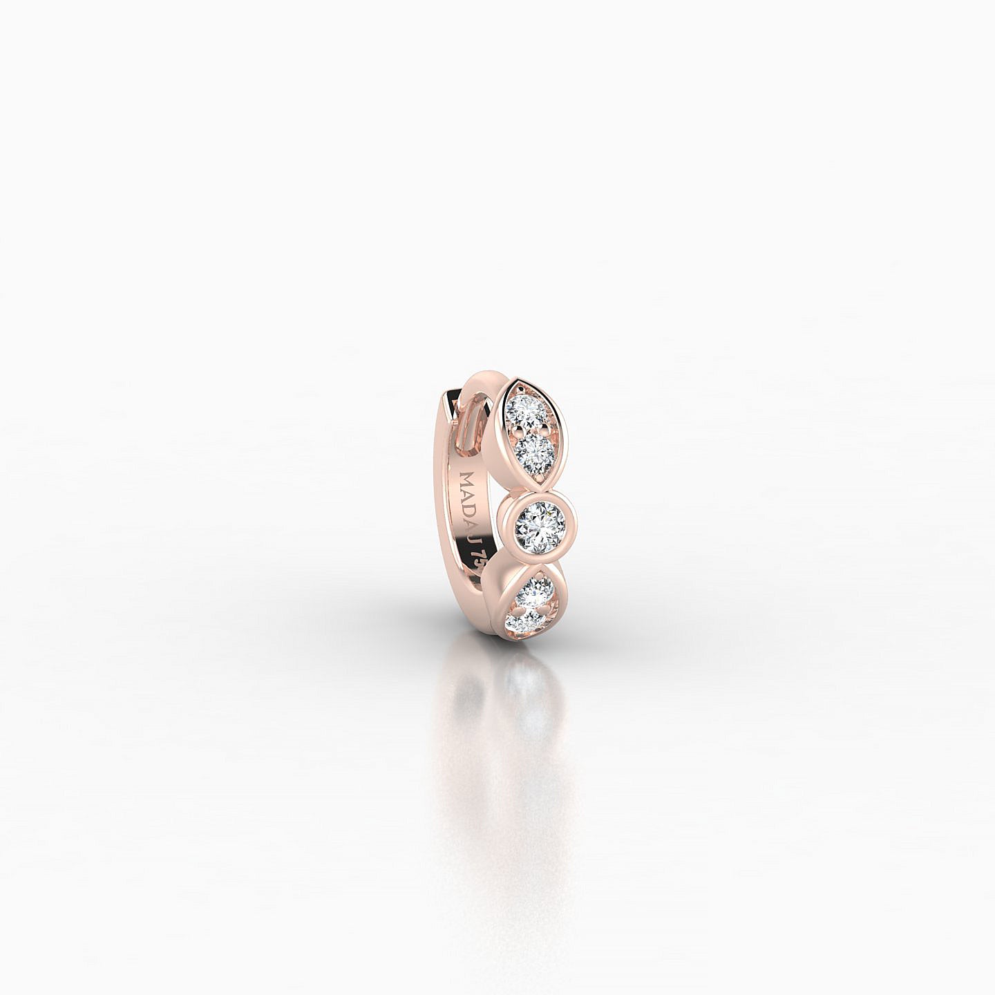 Anahita | 18k Rose Gold 5 mm Diamond Hoop Piercing