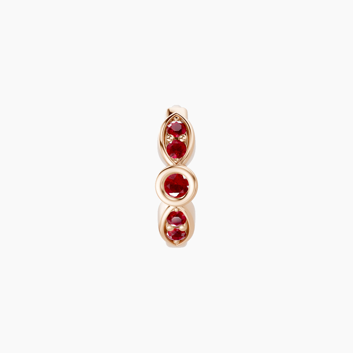 Anahita | 18k Rose Gold 6.5 mm Ruby Hoop Piercing
