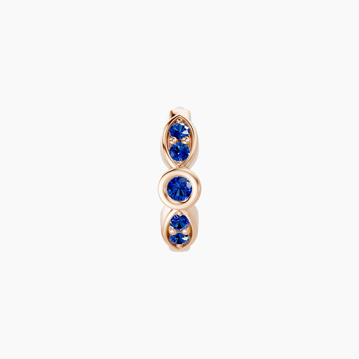 Anahita | 18k Rose Gold 6.5 mm Sapphire Hoop Piercing