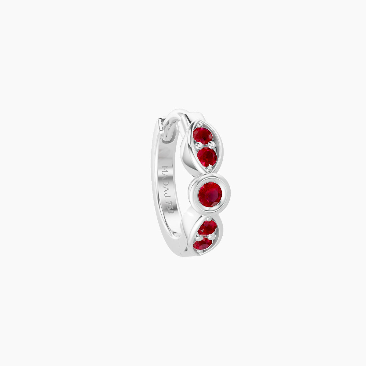Anahita | 18k White Gold 6.5 mm Ruby Hoop Piercing