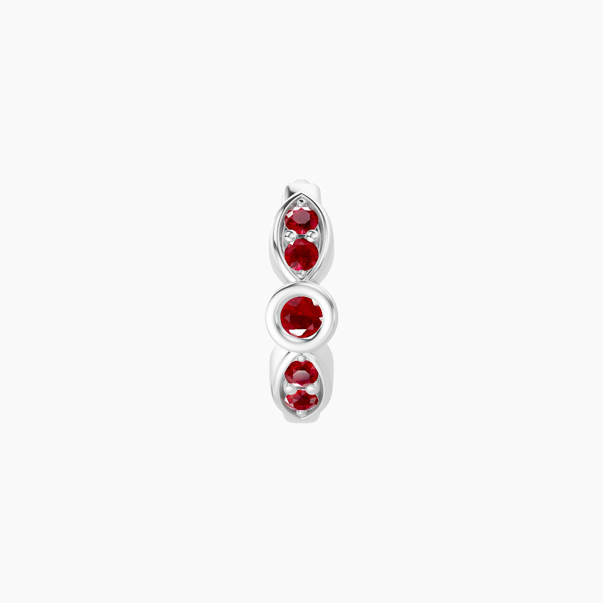 Anahita | 18k White Gold 6.5 mm Ruby Hoop Piercing