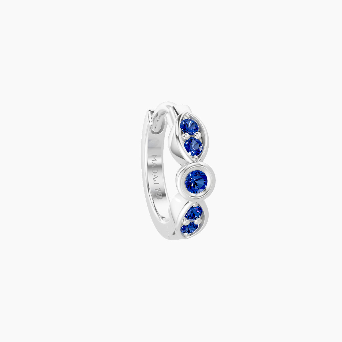 Anahita | 18k White Gold 6.5 mm Sapphire Hoop Piercing