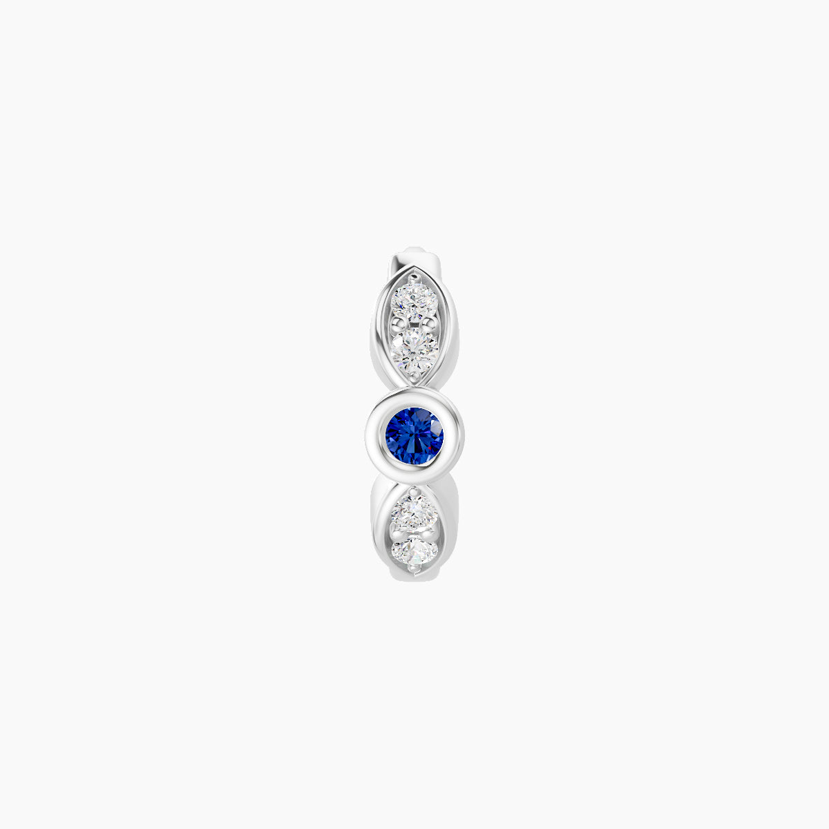 Anahita | 18k White Gold 6.5 mm Sapphire & Diamond Hoop Piercing