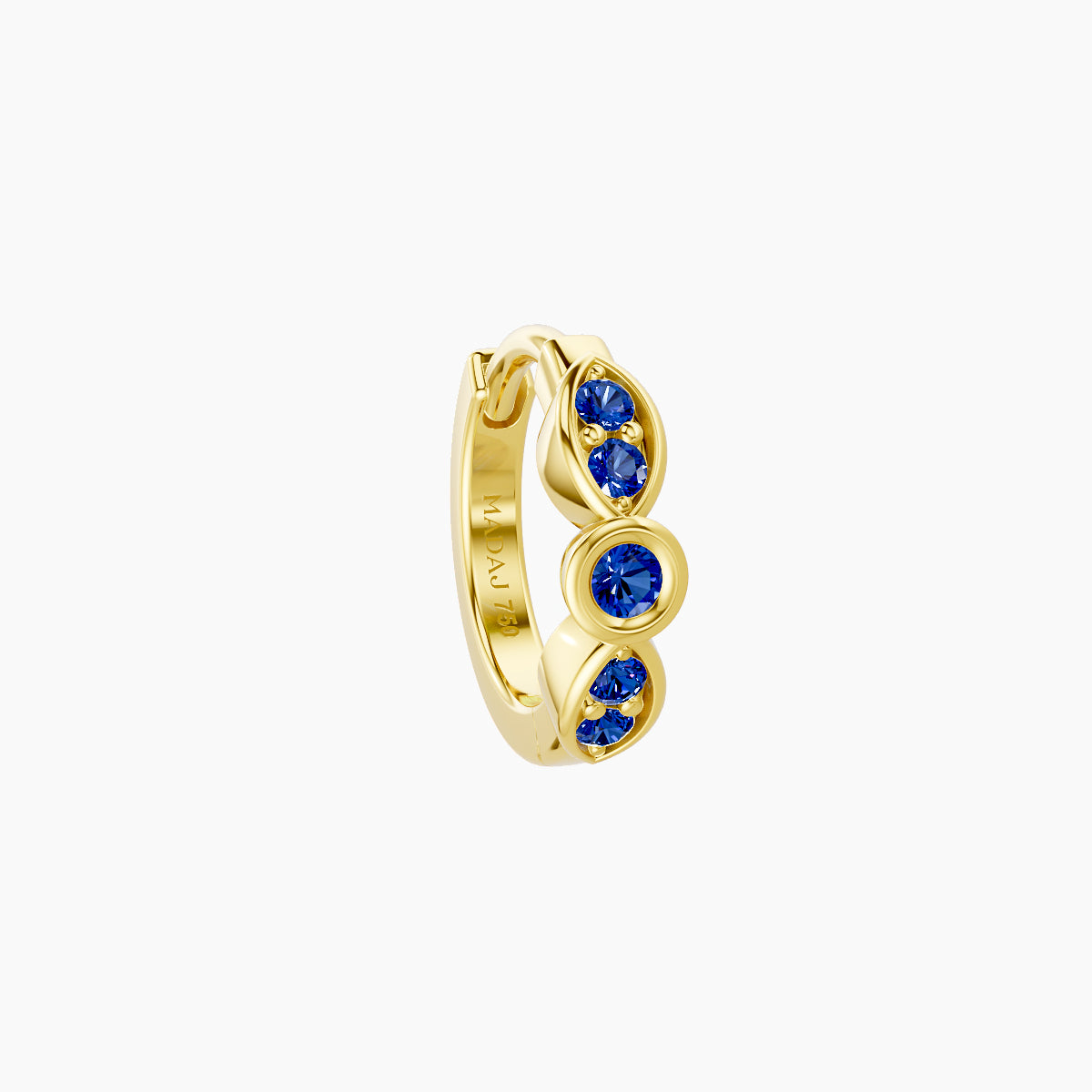 Anahita | 18k Yellow Gold 6.5 mm Sapphire Hoop Piercing