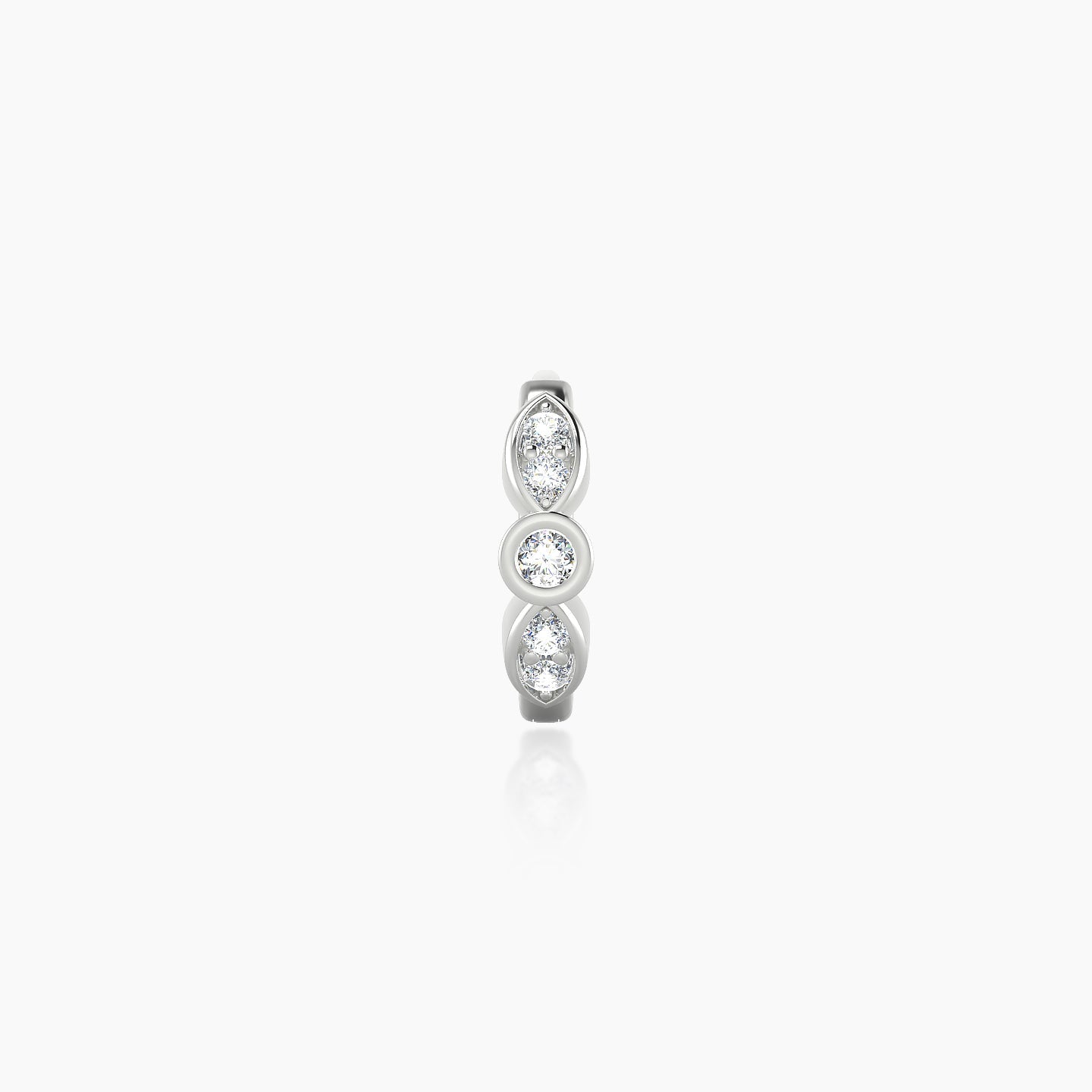 Anahita | 18k White Gold 6.5 mm Diamond Hoop Piercing