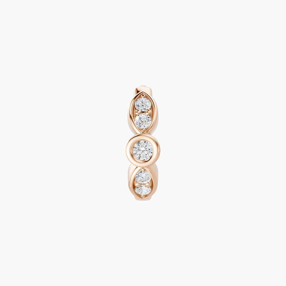 Anahita | 18k Rose Gold 6.5 mm Diamond Nose Ring Piercing