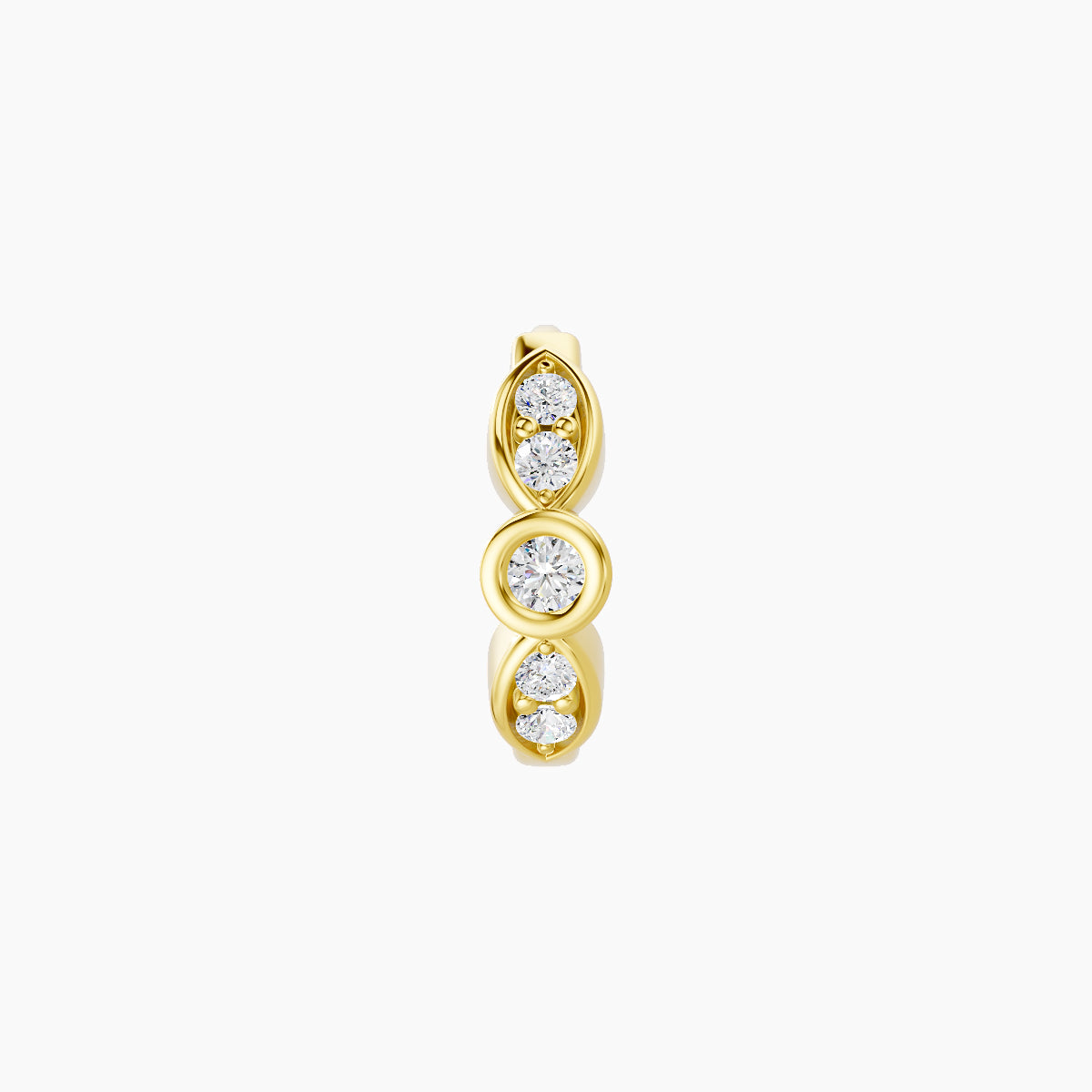 Anahita | 18k Yellow Gold 6.5 mm Diamond Nose Ring Piercing