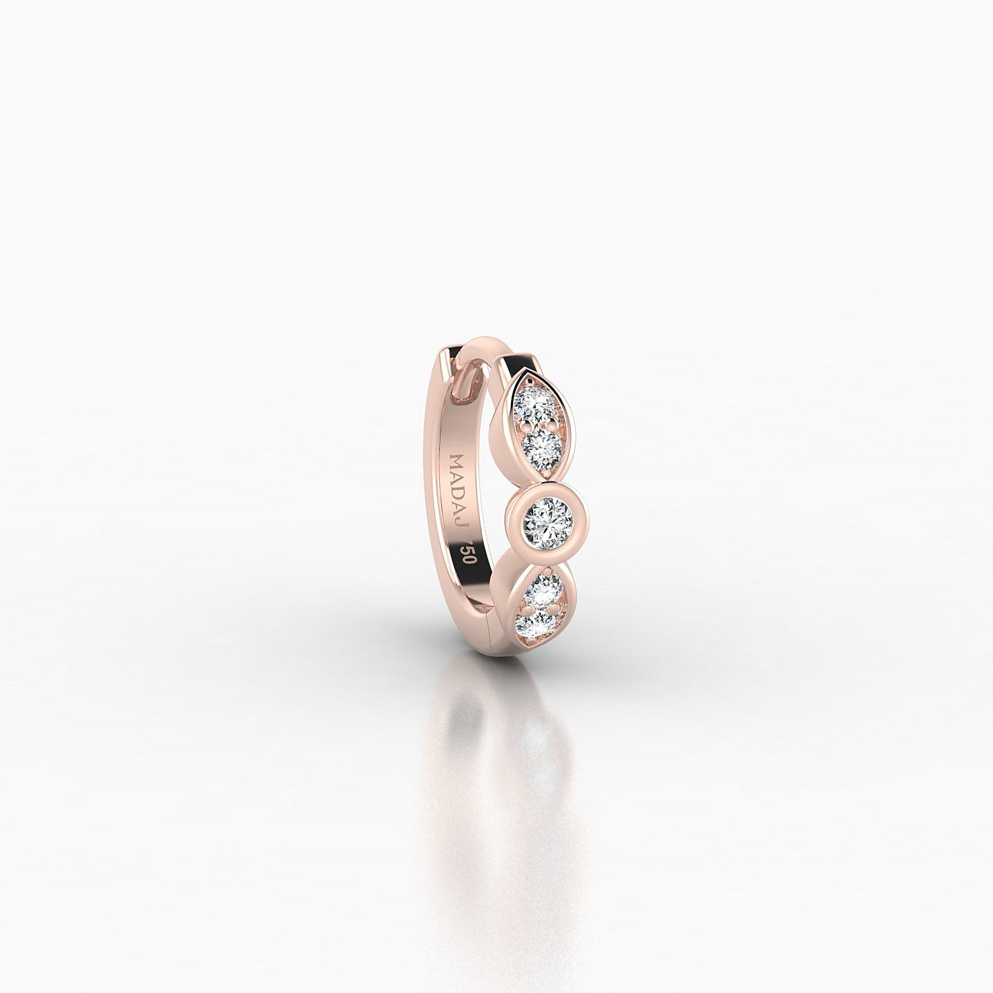 Anahita | 18k Rose Gold 6.5 mm Diamond Nose Ring Piercing