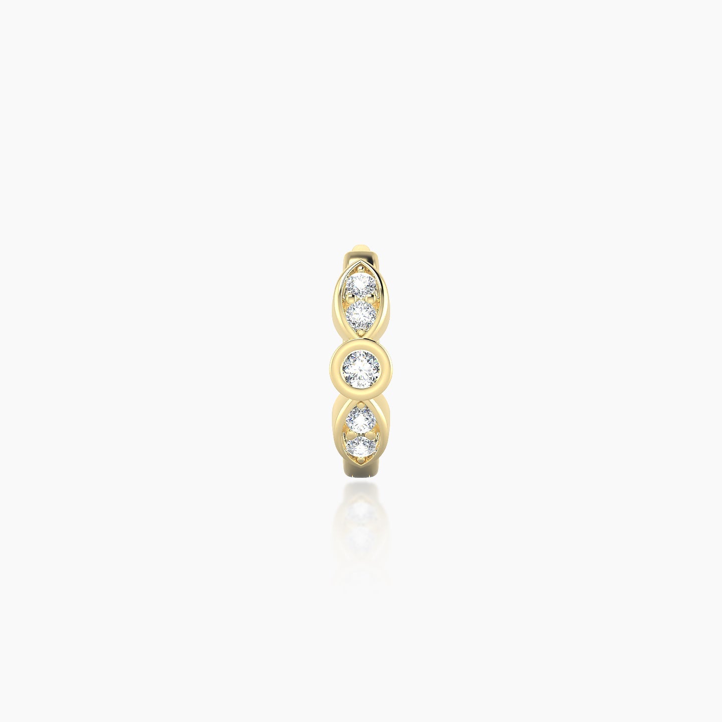 Anahita | 18k Yellow Gold 6.5 mm Diamond Nose Ring Piercing