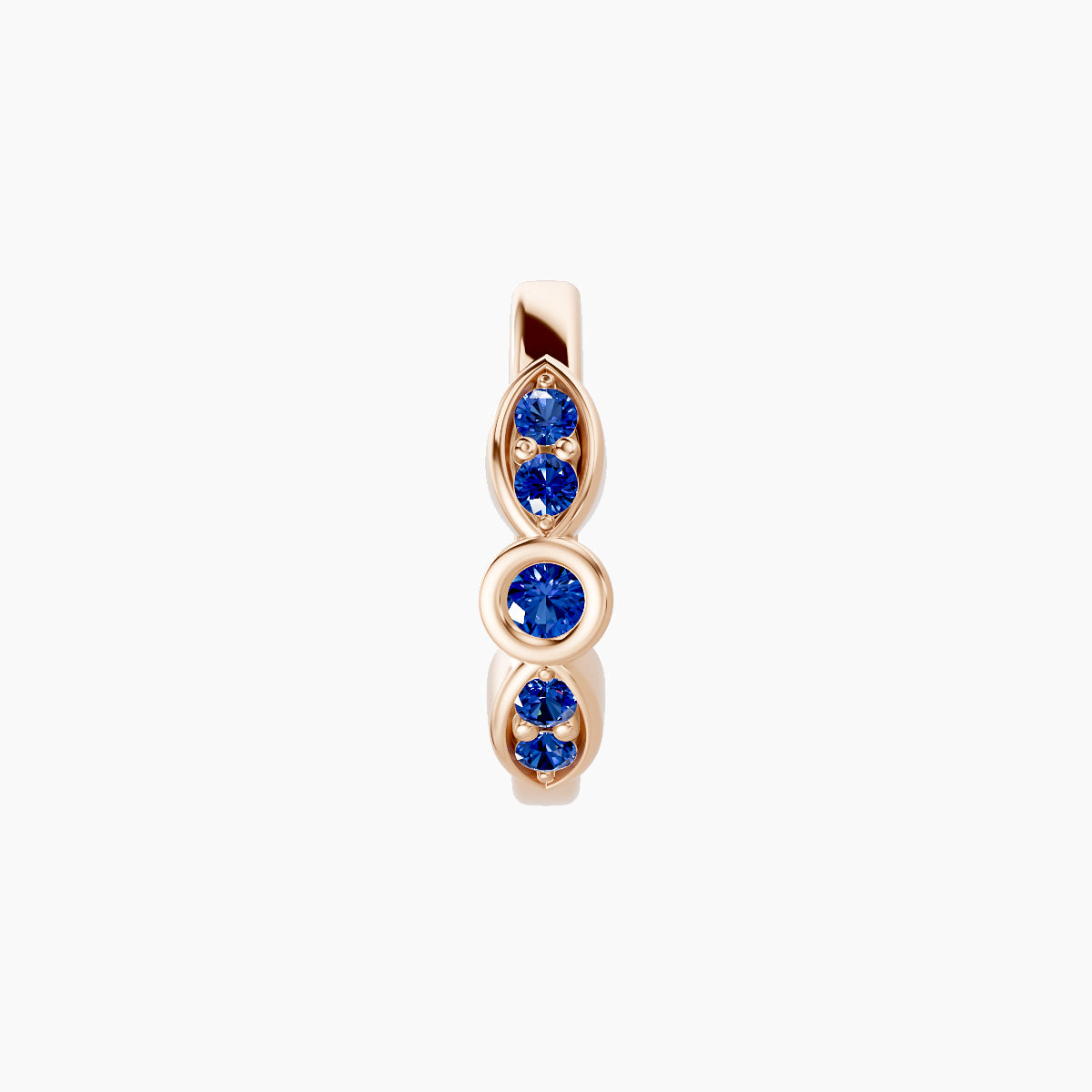 Anahita | 18k Rose Gold 8 mm Sapphire Hoop Piercing