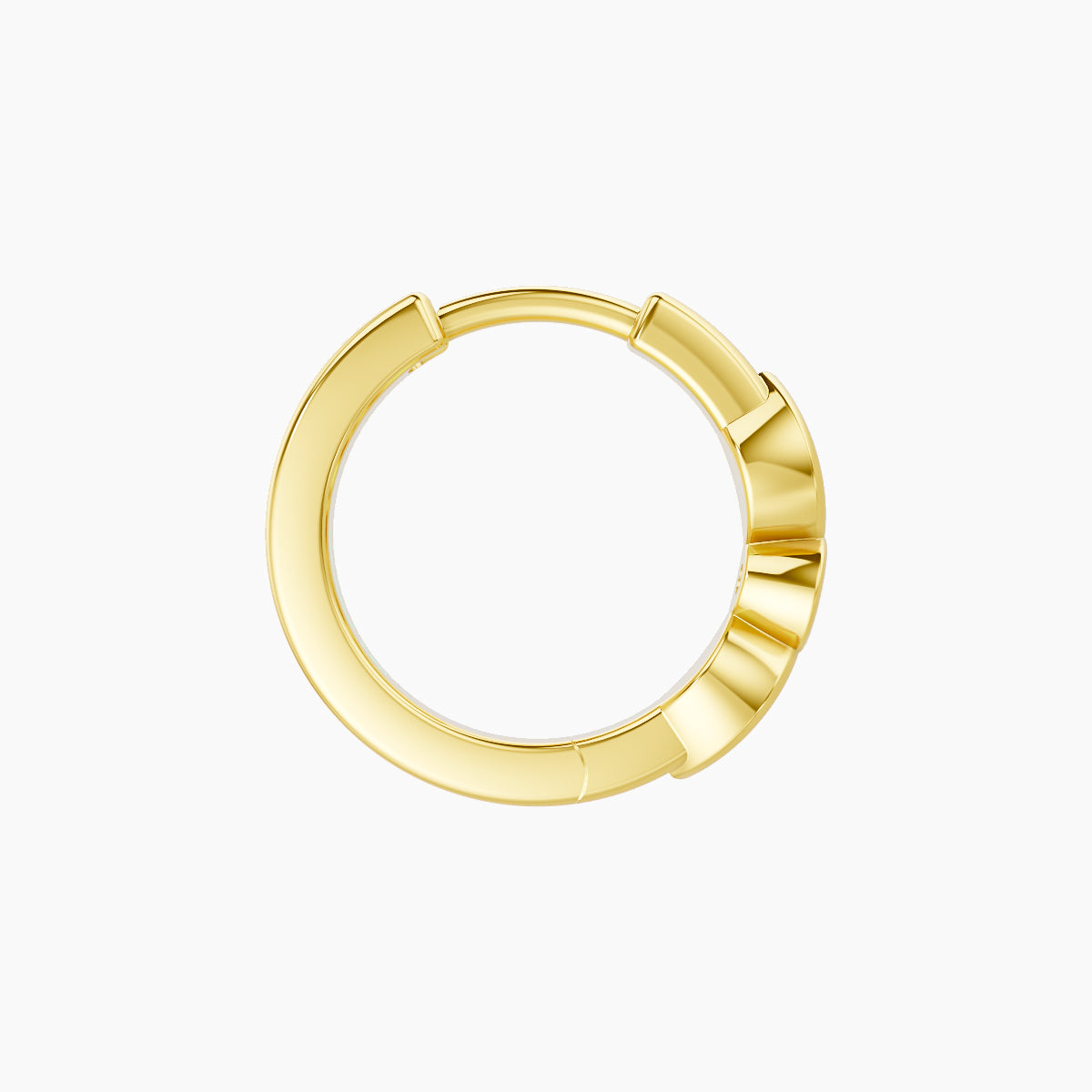 Anahita | 18k Yellow Gold 8 mm Emerald Hoop Piercing