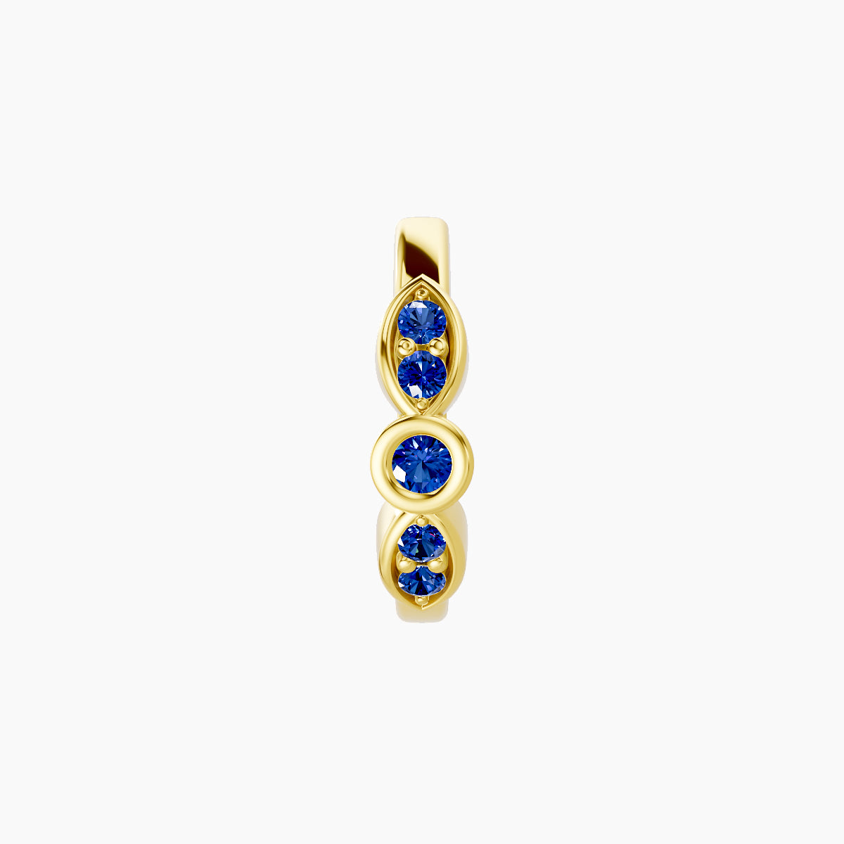 Anahita | 18k Yellow Gold 8 mm Sapphire Hoop Piercing