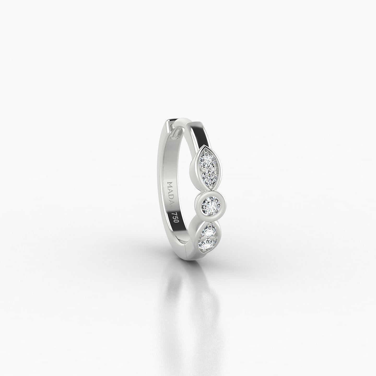 Anahita | 18k White Gold 8 mm Diamond Hoop Piercing